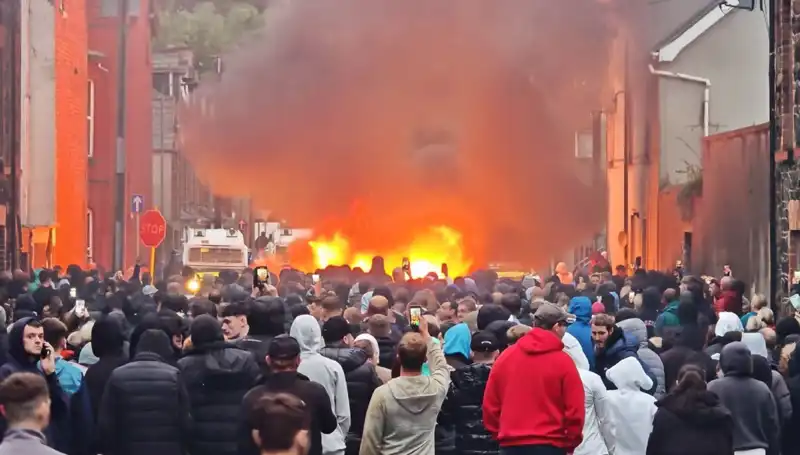 Kuzey İrlanda’da Cinsel Saldırı Protestosunda Şok Eylem: Evler Ateşe Verildi